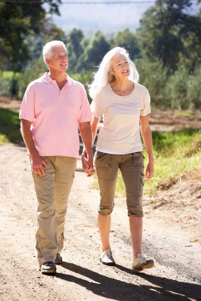 Seniors walking