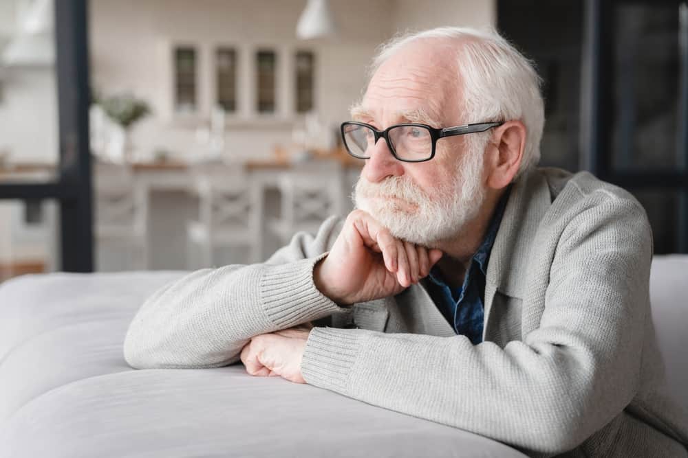 Pensive Senior Male